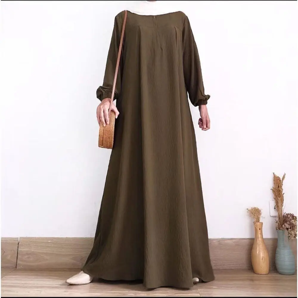 Muslim Dress Elegant Style For Women Simple Casual Solid Color Long Sleeve Suitable For Ramadan Artificial Cotton Material Comfortable Round Neck Islamic Dress Women's Fashion - TikTok Shop Philippines Muslim Dress Elegant Style For Women Simple Casual Solid Color Long Sleeve Suitable For Ramadan Artificial Cotton Material Comfortable Round Neck Islamic Dress Women's Fashion - TikTok Shop Philippines
