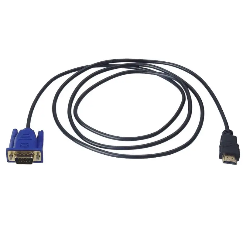 Cáp kết nối HDMI sang VGA, chiều dài 1,8 M, thích hợp cho tất cả các thiết bị đầu ra màn hình HDMI và VGA, Z5J3 8
