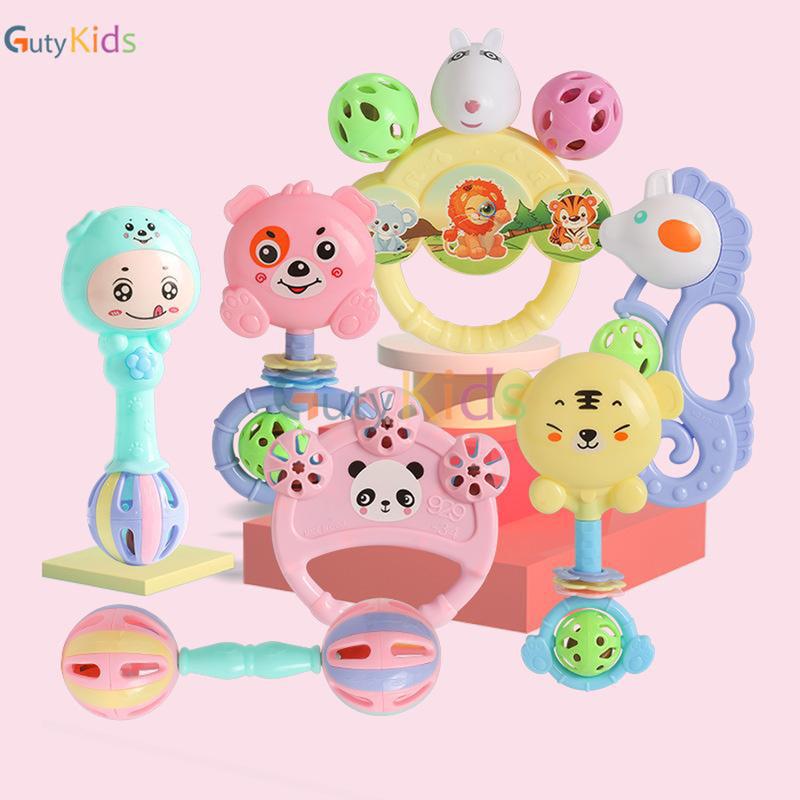 Đồ chơi lục lạc, xúc xắc cầm tay 7 món GutyKids phát triển trí tuệ kĩ năng cho bé yêu