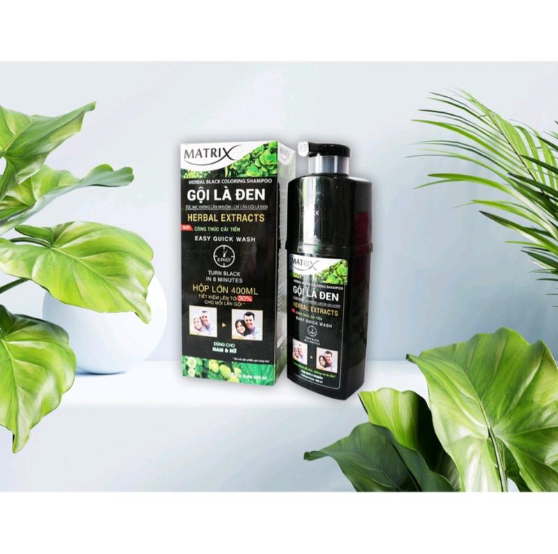  Dầu gội phủ bạc cấp tốc Matrix Gội là Đen Nâu - Chai 400ml Đổi Màu Tóc Nhuộm Tóc nhuốc  nhuộm organic 