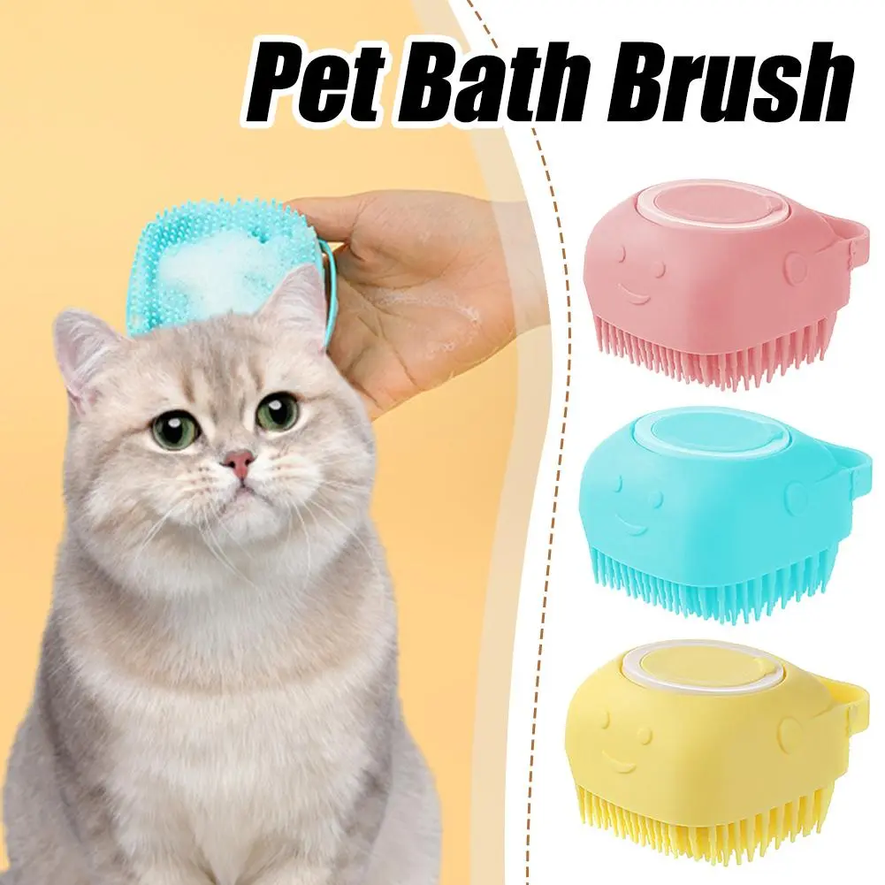 Pet Bath Brush Puppy Big Dog Cat Bath Massage Brush Soft Safety Silicone Pet Tools