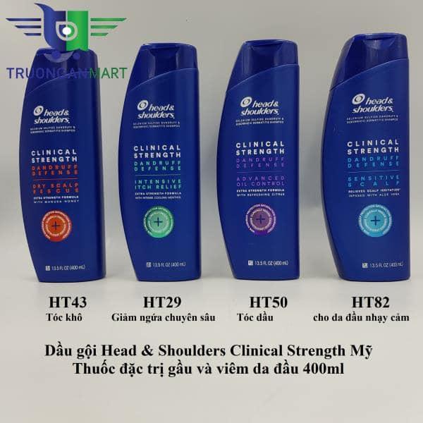 Dầu gội ngăn gàu và nấm của Mỹ Head & Shoulder Clinical Strength 400ml tặng kem dưỡng da tay