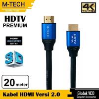 Gambar Kabel HDMI v.2.0/b Ultra HD 4K 20 Meter Gold Komputer Accessories  Male - black dari Multi Komputer Kota Administrasi Jakarta Barat 2 Tokopedia