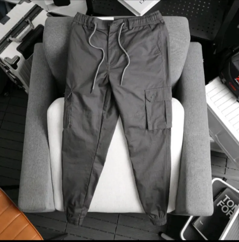 Quần KAKI túi hộp  nam khóa kéo lưng thun Kiểu, Dáng trẻ trung năng động,Menswear Pants 3