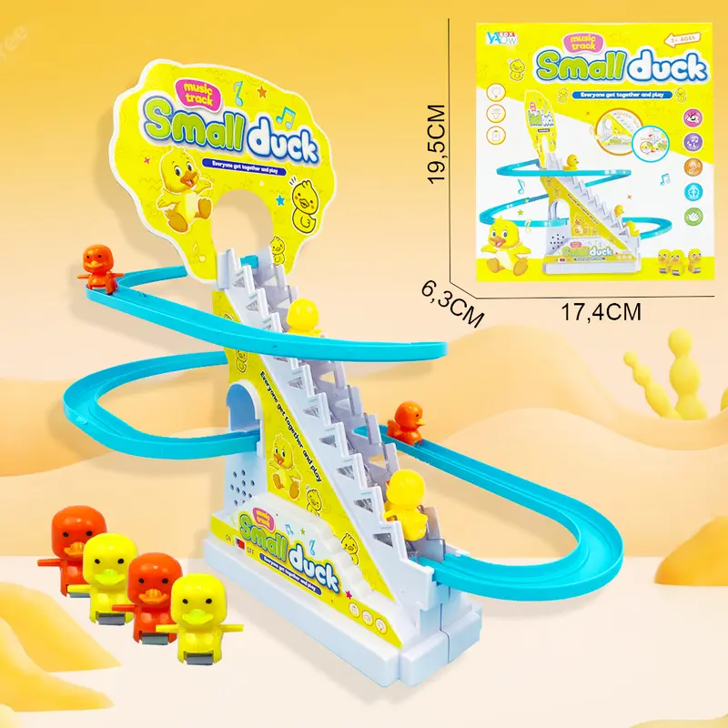 Mainan Penguin Music Track Naik Tangga/ Mainan Seluncuran Tangga Berjalan Musik  668-1 2