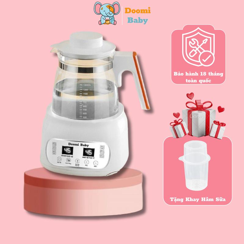 [Bảo Hành 18 Tháng] Bình Đun Nước Pha Sữa Dung Tích 1300ml Bảo Hành 18 Tháng Hàng Chính Hãng Doomi Baby - DO005