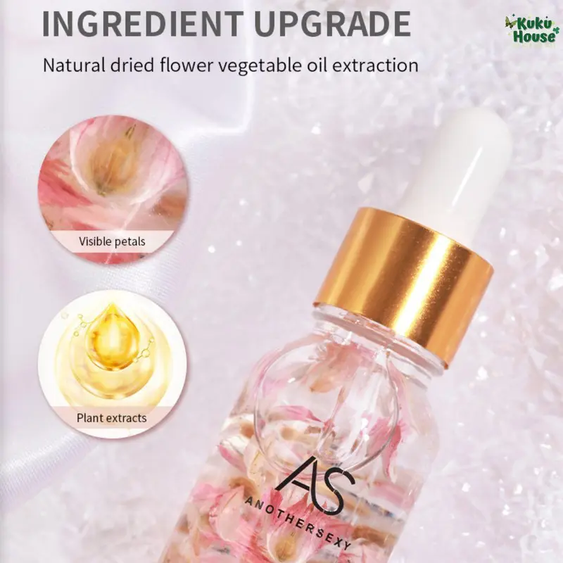 AS Dried Flower Cuticle Oil 15ML Minyak Kutikula Bunga Lavender Sakura Nutrisi Kuku 6