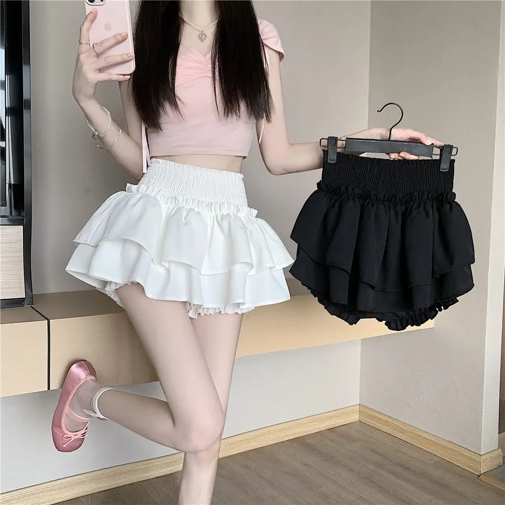 Váy Bánh Bồng Bềnh Phong Cách Múa Ba Lê, Dành Cho Nữ, Eo Co Giãn, Chữ A, Thiết Kế Bó Tóc, Quần Ngắn, Váy Xếp Ly, Mùa Xuân chân  váy  bí  big  size váy  giả  quần  nữ chân  váy  jean  phồng