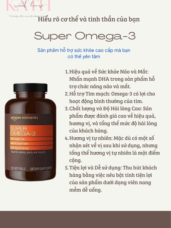 [Kath] Viên uống dầu cá Su.per O.m.e.g.a 3 [hũ lớn] chính hãng