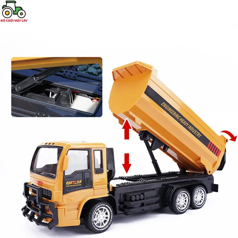 Xe ben - Điều khiển từ xa (RC), nâng hạ thùng ben, lốp cao su; xe công trình; MCT10 3