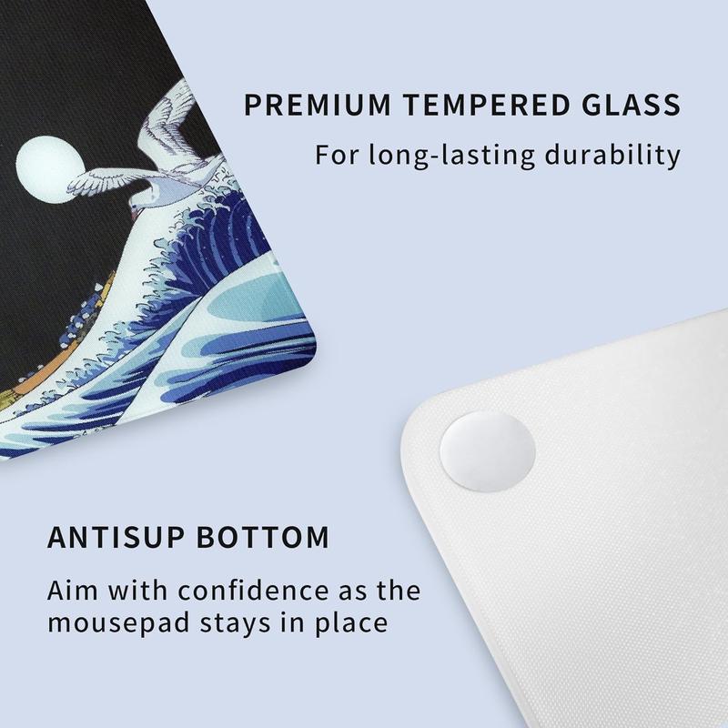 Product Introduction of high quality fabric customized printing anime frosted glass mousepad gaming mouse pad products for computer mouse pad 4