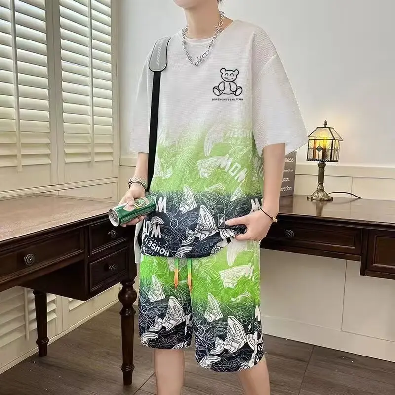 Ao Khoac Cho Nam áO PhôNg Bigsize Nam 130Kg Ao Thun Tay NgắN Nam áO PhôNg Form RộNg áO Nocturnal Bộ Đồ Thể Thao ThườNg NgàY Cho Nam, Bộ Hai MảNh MùA Hè, ThờI Trang, In HìNh, Tay LửNg ÁO, Cổ TròN, DáNg RộNg VừA VặN, ÁO PhôNg, Cung CấP TrựC TiếP 7