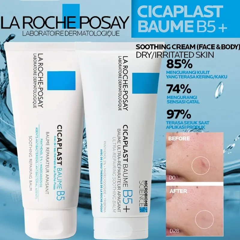 【100% ORI】La Roche Posay Cicaplast Baume B5+ Soothing Balm 40ml- Krim Kulit Kering/ Iritasi Ringan Wajah/ Badan