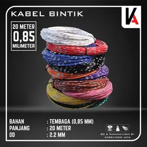 Kabel Bintik AVS 0.85MM x 20M Kabel Otomotif Body Mobil Motor Serabut Tembaga