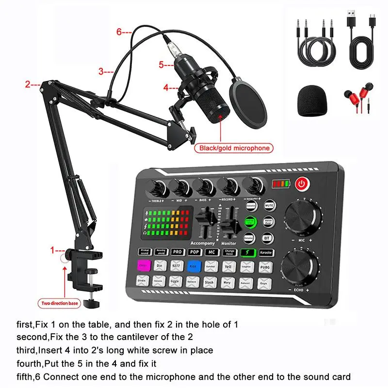 Live Broadcast Equipment Package, Professional Microphone Set, Live Broadcast Equipment Package, Suitable for Singing, Gaming, Blog Live Broadcast 3