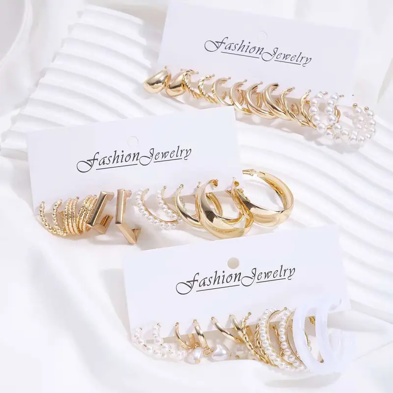 Set Anting Hijab special ramadhan lebaran  Exclusive Earrings Set Anting Tusuk Gold Unik untuk Hijab dan Non Hijab AAS0002 8