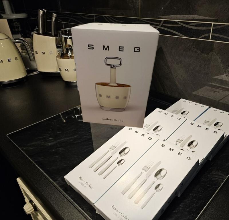 Giá đựng dao kéo Ý SMEG,Bộ dao thìa dĩa dành cho gia đình,giới hạn bằng thép không gỉ 304 Giá đựng dao kéo 6