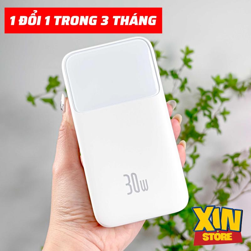 Pin dự phòng BS PPMD20C 20.000mAh, Công suất 30w, 2 dây type C tích hợp, 2 cổng sạc nhanh, Bảo hành 1 đổi 1.(Để túi Zip) Titan Phụ Kiện