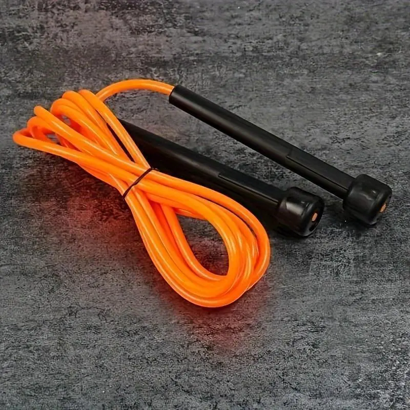 Orange PVC Jump Rope for Adults - Durable Exercise Skipping Rope for Cardio Workouts, Training, Fitness - Uncharged, Suitable for Men & Women Aged 14+ - Exercise Gear