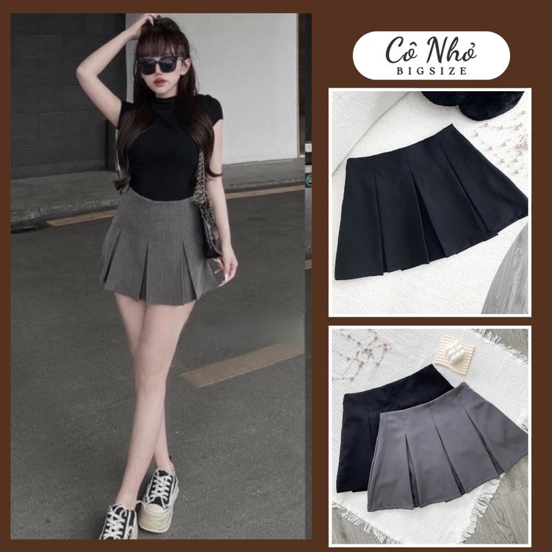 Chân váy tennis bigsize nữ chất vải tây đứng form mềm mát xếp li bản to kèm quần bảo bộ - CV412
