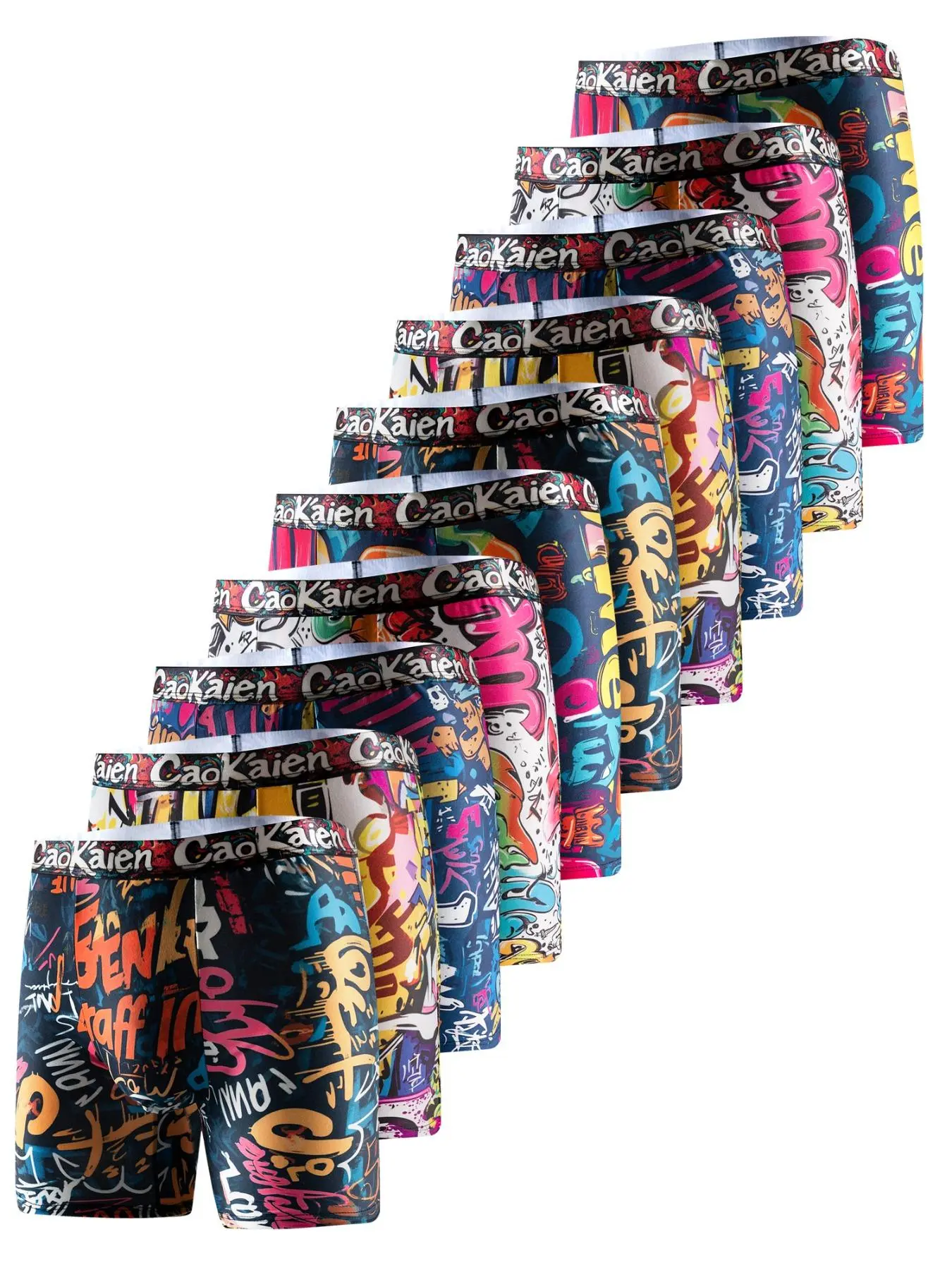 Men's All Over Print Boxer Brief, Breathable Comfy Underwear for Daily Wear, Undergarments, Casual Men's Underwear for All Seasons, Menswear
