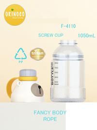 Gambar ORINOCO Botol Minum Plastik Tritan 1050 ML Model Drifting Bear with Tali & Sedotan Portable F-4109 - White Bear dari Orinoco Smart Living Kota Bogor 4 Tokopedia