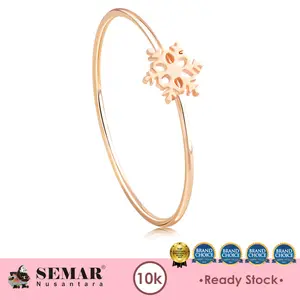 Cincin Emas Dainty Celestial Snowflake Gold 10K Semar Nusantara