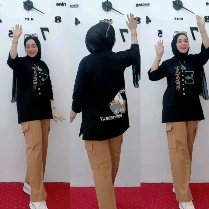 Terbaru Setelan Celana Kargo By Nabil Setelan Baju Wanita Dewasa Kekinian Bahan Combed