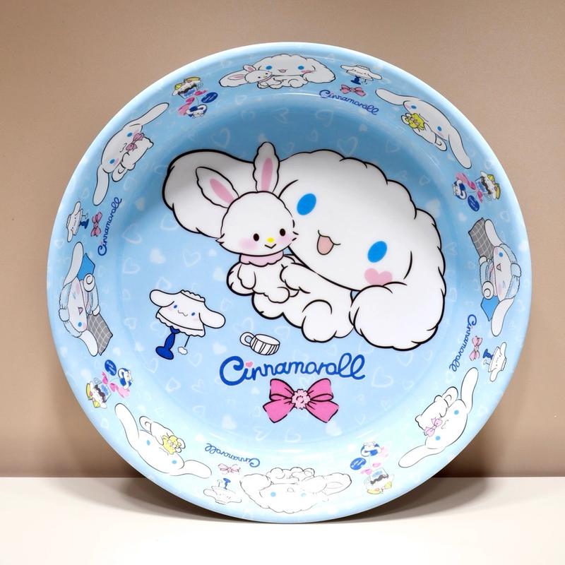 Bộ bát hoạt hình Cinnamoroll cho bé, 5 chi tiết: đĩa, bát, đũa, thìa, cốc - Chất liệu A5 Melamine - Kích thước bát 12,5x6,5cm Voi trộn thau gỗ tô  nhựa bộ  bát 8