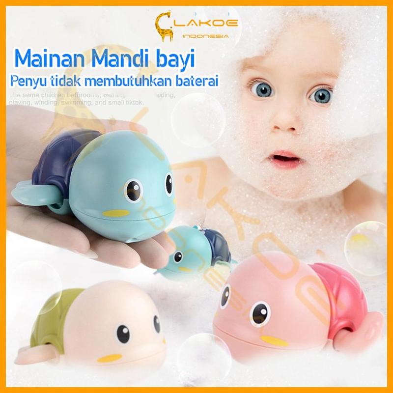 Mainan Anak Bebek Paus Penyu Mandi Bayi Putar Jarum Jam Mainan Penyu Renang Mainan Air 2
