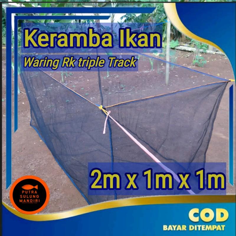 K211 Waring Rk triple Keramba ikan ukuran 2x1x1 siap pakai plus - Shop ...