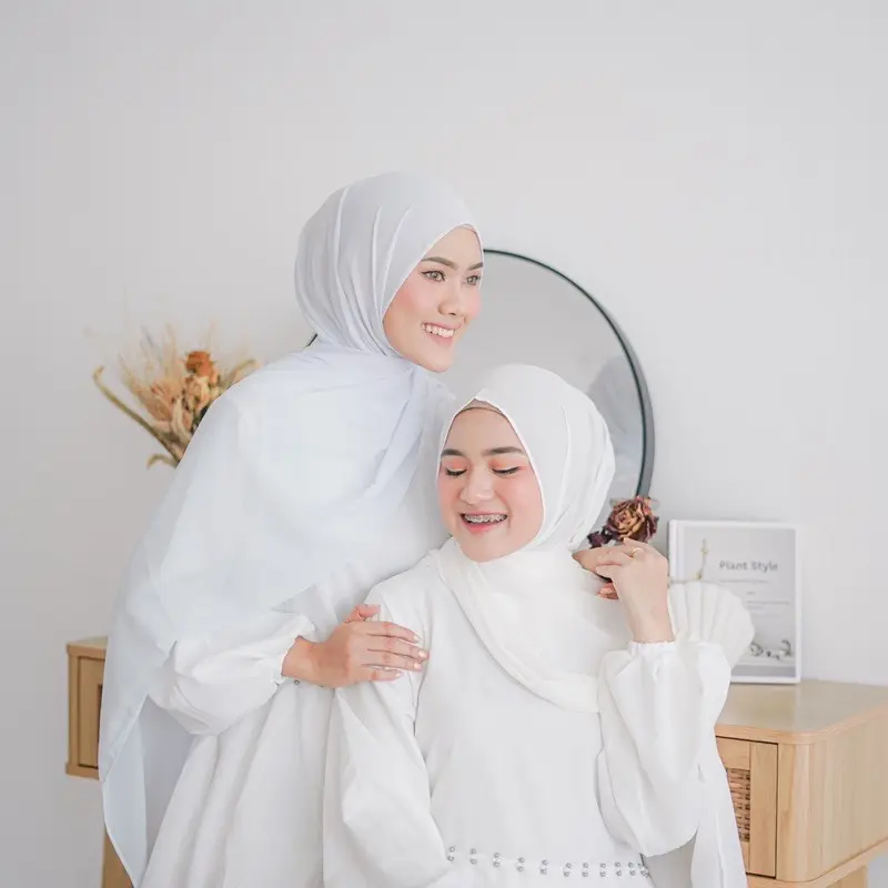 Ceruty Baby Pashmina Jilbab Kerudung Wanita Muslim Doll Instan Hitam