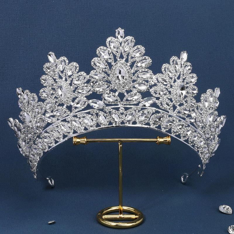 Product Introduction of Quality   Bridal Wedding Dressing    Baroque Royal  Crown  Pageant Tiaras Crown Molding Headpieces For Queens and King Female Anniversary Birthday Metal Coating  Women  Prom Diadem  Hair Accessories 37
