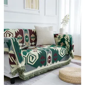 Nordic blanket VINTAGE GREEN 180 x 230 cm / throw blanket / penutup sofa / sofa cover / sofa bed cover / selimut