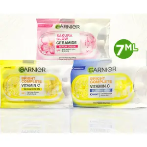 AB - Garnier Serum Cream Sachet [7ml]/ Bright Complete & Sakura Glow Serum Pencerah Wajah dalam Kemasan Praktis Untuk Kulit Glowing & Bebas Kusam