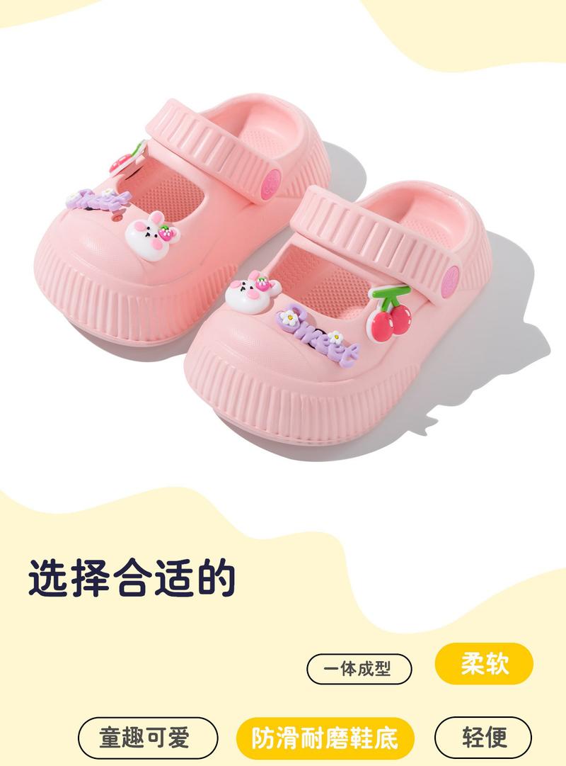 Product Introduction of 2025 Summer New Cartoon Children's Slippers Baby Sandals Soft and Lightweight Small and Medium sized Children's Outing Hole Shoe 5