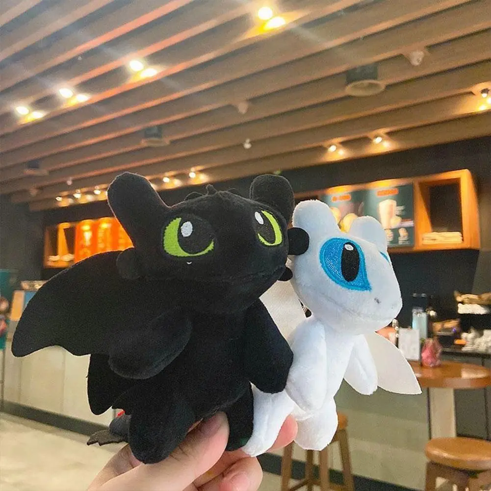 1Pcs Creative Little Flying Dragon Plush Toy Keychain Toothless Cartoon Plush Doll How To Train Your Dragon Car Ornament Bag Decorative Pendant Gifts Couple Pendants