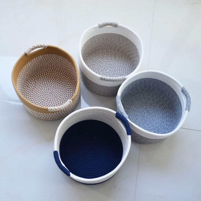 Product Introduction of New Modern Minimalist Style Storage Basket Cotton Rope Storage Basket for Toys, Snacks, Household Items, and Dirty Clothes 9