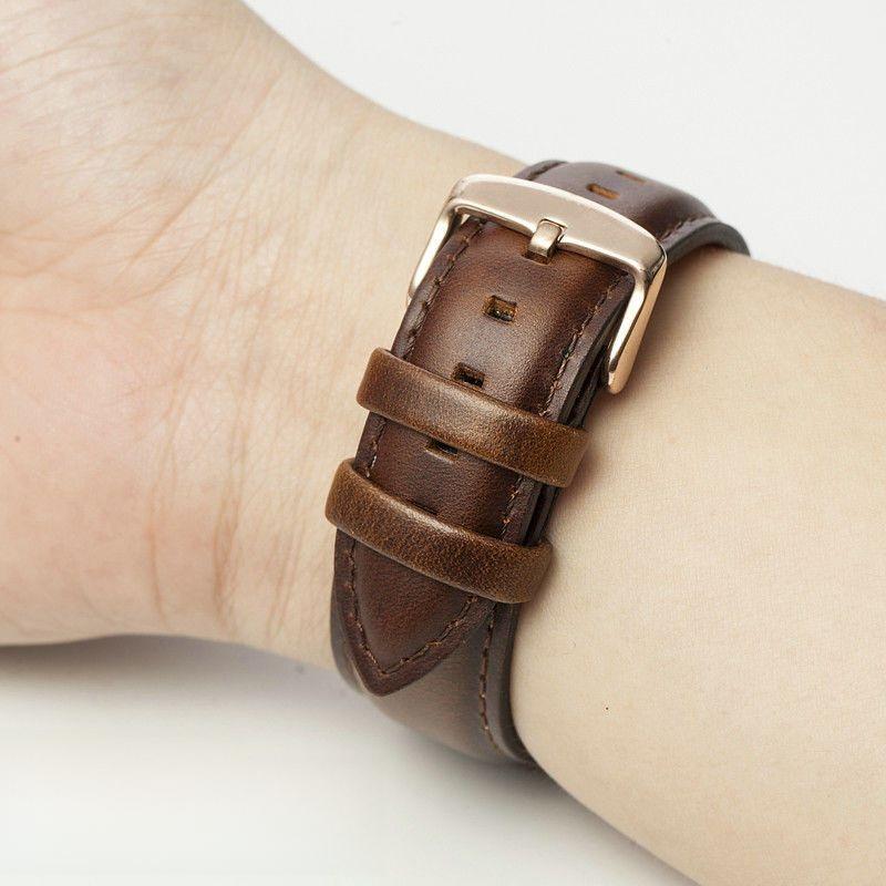 Dây Đeo Đồng Hồ Bằng Da Thật, Thương Hiệu Chất Lượng Chính Thức, Dành Cho Nam Và Nữ, Phụ Kiện Da Bò, Dây Chuyền Đồng Hồ, Có Móc Cài Hình Bướm, Thiết Kế Chống Nước Hình Cá Sấu, Mềm Mại, Tương Thích Với DW