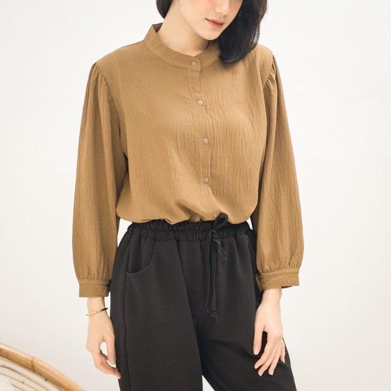 Product Introduction of [BISA COD] BLOUSE CRINCLE PREMIUM TERMURAH/KEMEJA WANITA FORMAL/BLOUSE WANITA 0