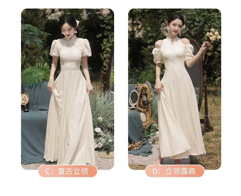 Product Introduction of Elegant Champagne Bridesmaid Dresses for 2025 Unique and Stylish Sisterhood Dresses for Spring Autumn Summer 5