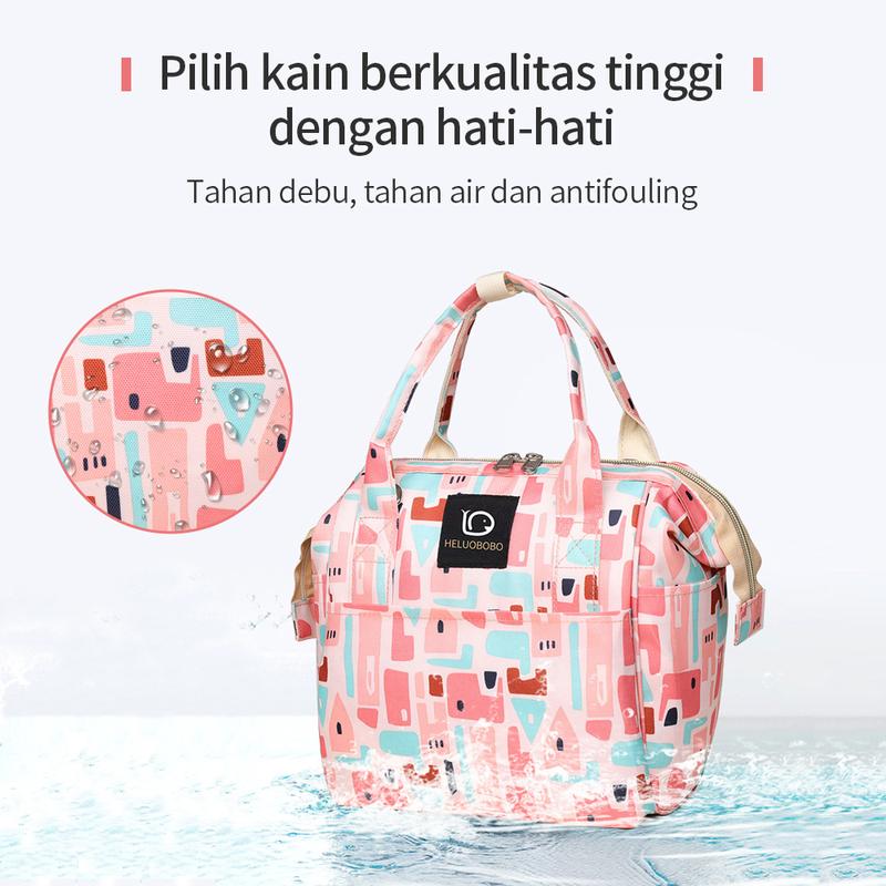 Product Introduction of LAKOE Tas Bayi Multifungsi diaper bag / tas Perlengkapan bayi pink bags Biru 7