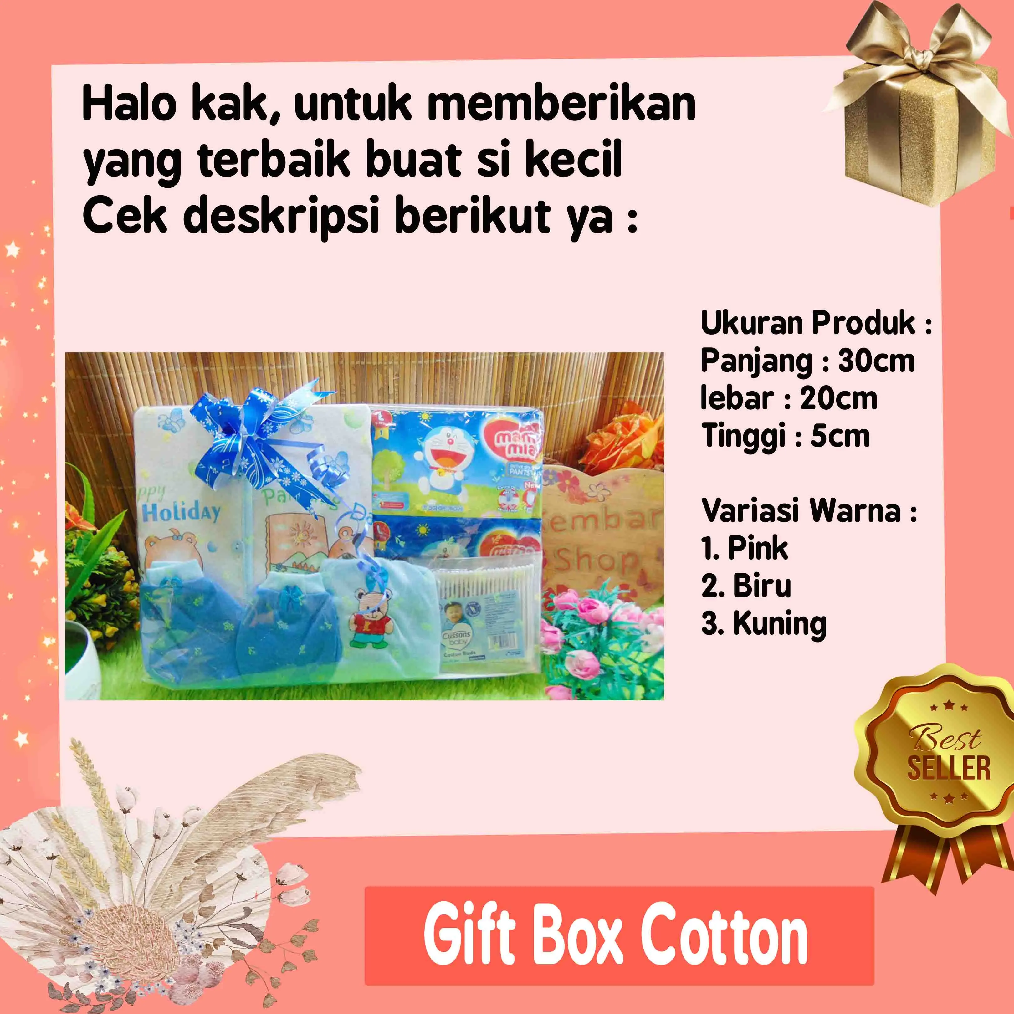SUPER MURAH!] Hampers Baby Gift Kado Lahiran Bayi Newborn Diapers Cotton Buds FREE UCAPAN