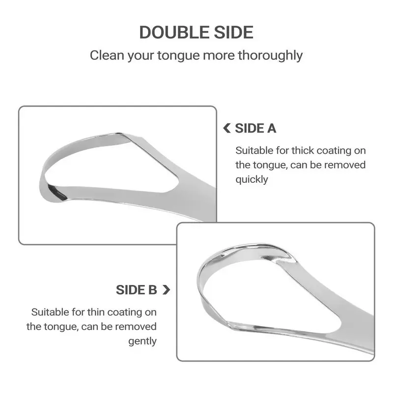 Stainless Steel Tongue Scraper, 3/6/9 Counts Portable U-shaped Tongue Cleaner, Tongue Scraper for Adults, Oral Care Tool for Home & Travel 4