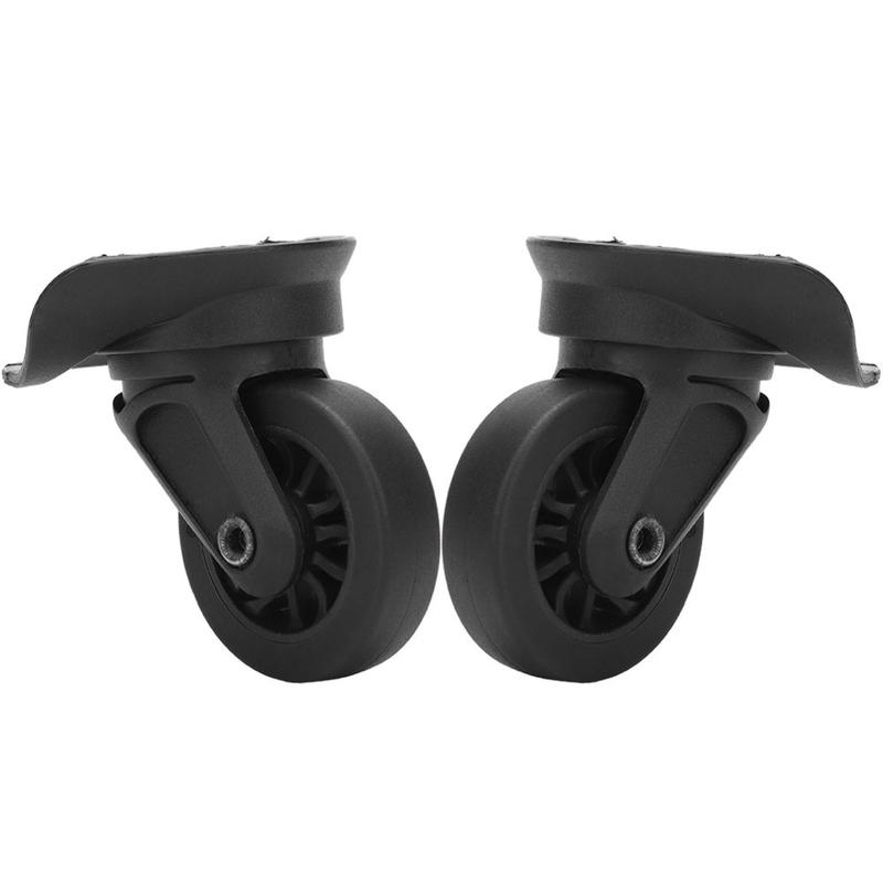 1 cặp Bền bỉ PP + PET Bánh xe vali im lặng Xoay 360 độ Đen Bánh xe thay thế…