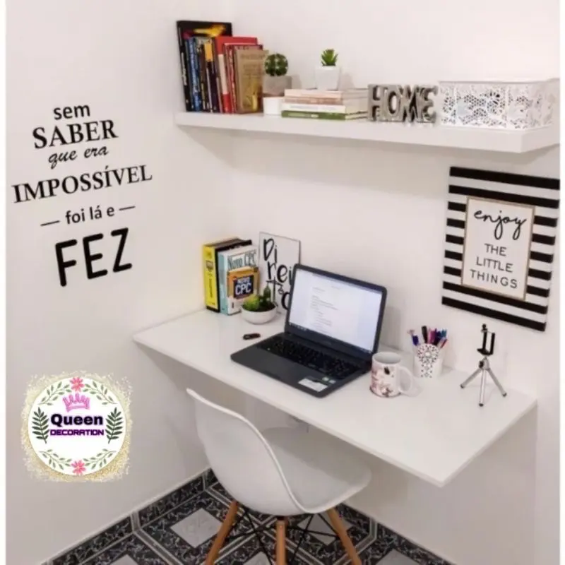 meja lipat dinding ambalan termasuk bracket 100 x 40 cm meja kerja meja laptop meja belajar meja tulis minimalis tempel nempel tembok aesthetic putih hitam murah