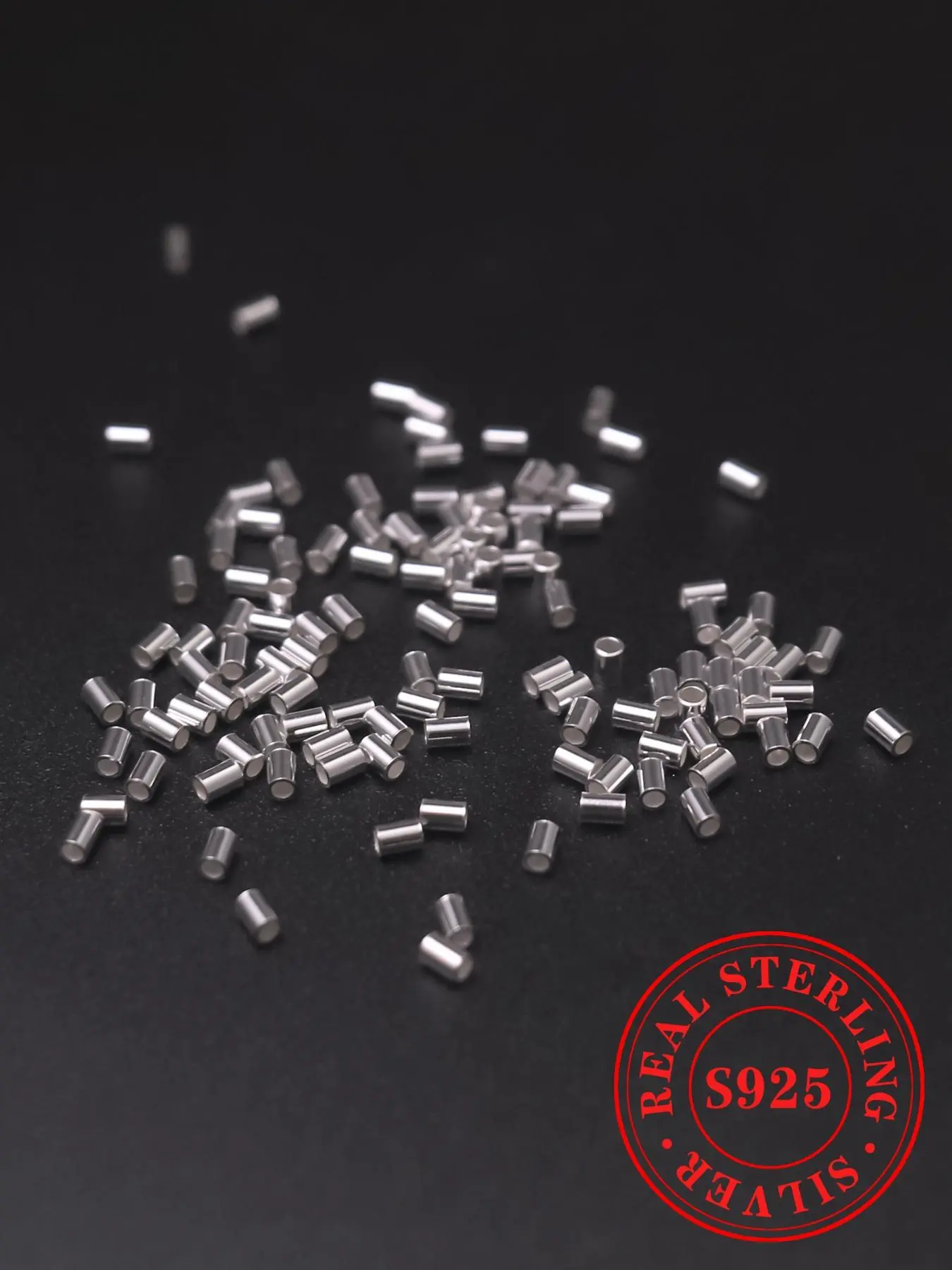 S925 Sterling Silver Positioning Tube, Small Straight Tube, DIY Accessories for Necklace & Bracelet, Fashion Accessories for Jewelry Making