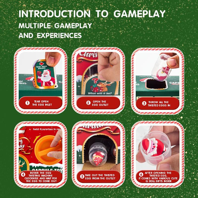 Cartoon Shape Capsule Toy, 1 Box Egg Twisting Machine, Cardboard Box Gift, Blind Box Machines with Random Capsule Toys Egg 6