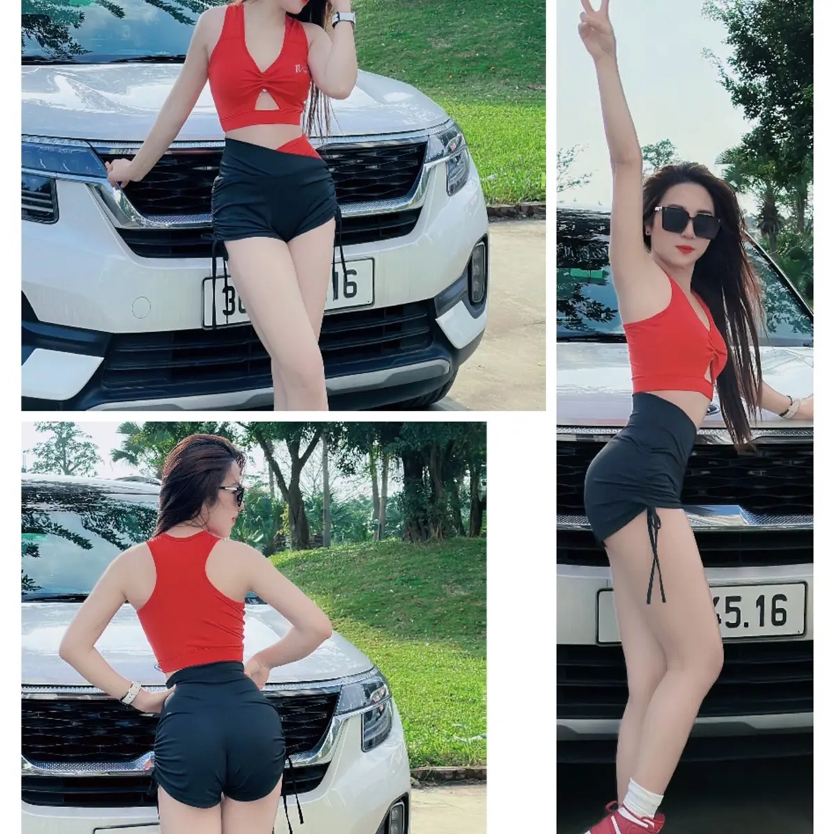 Bộ đồ tập áo rút dây ngực Tập Gym Chạy Bộ Sport
