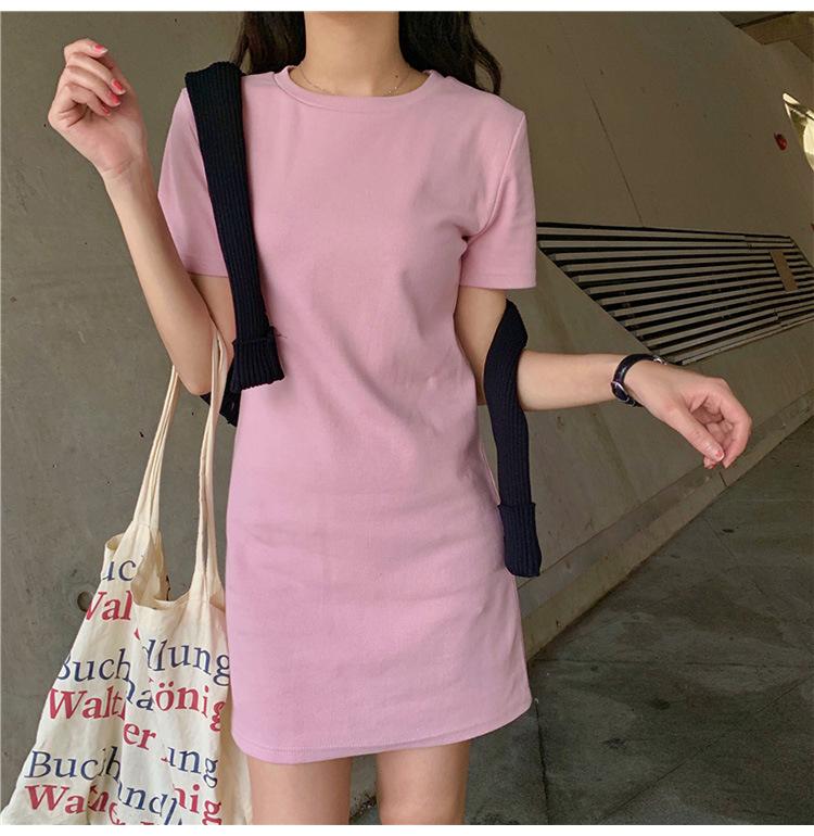 Product Introduction of Váy Áo Thun Dài Tay Dáng Ôm, Phong Cách Hàn Quốc, Hàng Mới Về, Màu Pastel, Váy Co Giãn, Thích Hợp Cho Bé Gái, Hàng Đầu Biến mất, 2023 26
